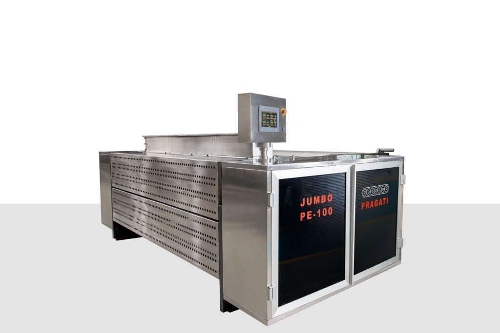 Hygienic biscuit baking oven with multiple temperature zones and stainless steel construction